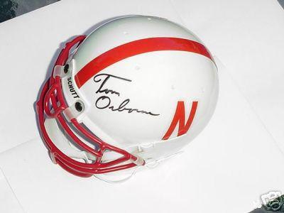 Tom Osborne autographed Nebraska Cornhuskers mini helmet