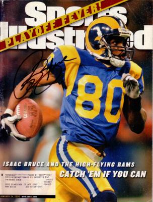 Isaac Bruce autographed St. Louis Rams 2000 Sports Illustrated