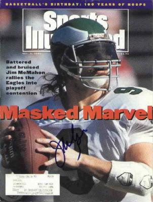 Jim McMahon autographed Philadelphia Eagles Sports Illustrated