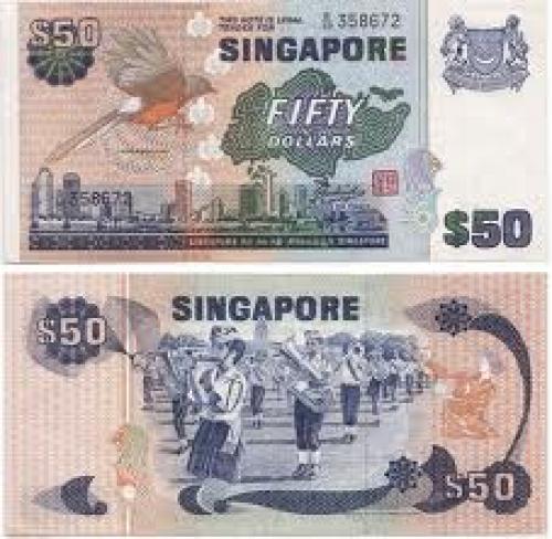 Banknotes; Singapore Bank Notes; 50 dollars 