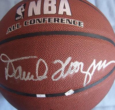 David Thompson autographed NBA indoor/outdoor basketball