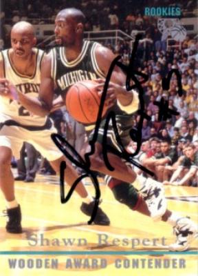 Shawn Respert autographed Michigan State 1995 Classic card