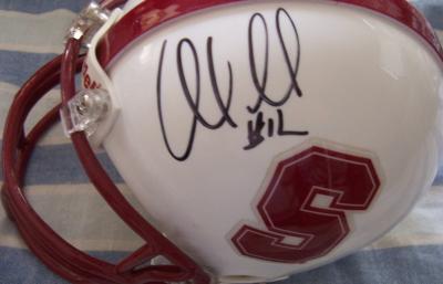 Andrew Luck autographed Stanford Cardinal mini helmet