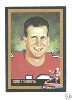 Gino Torretta Miami 1992 Heisman Trophy winner card