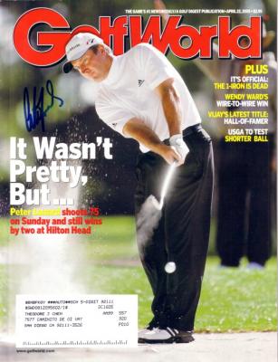 Peter Lonard autographed 2005 Golf World magazine