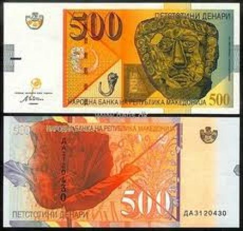 Banknotes; MACEDONIA 500 Denari; Year: 2003