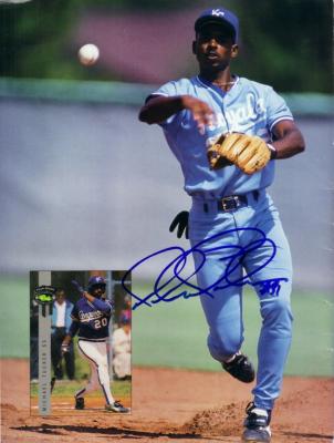 Michael Tucker autographed Royals Beckett magazine back cover photo