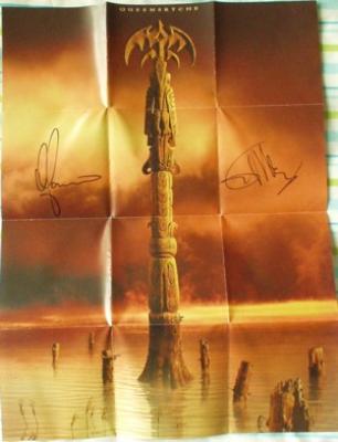 Queensryche poster autographed by Chris DeGarmo & Geoff Tate