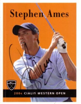 Stephen Ames autographed Nike golf card
