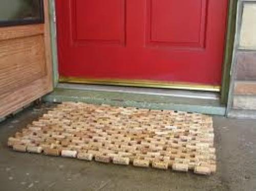 Crafts; Handmade cork door mat