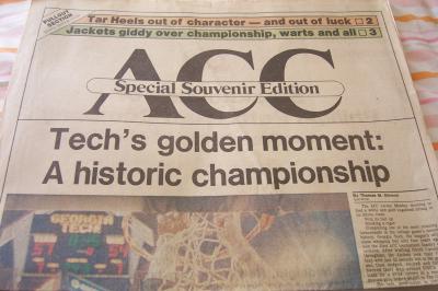 Georgia Tech Wins 1985 ACC Tournament special Atlanta Journal newspaper section