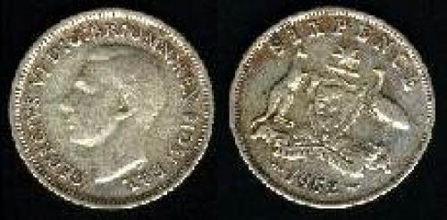 6 pence; Year: 1950-1952; (km 45)