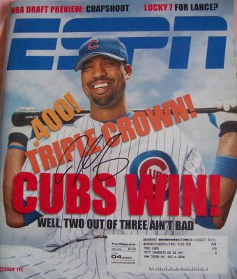 Derrek Lee autographed Chicago Cubs 2005 ESPN Magazine