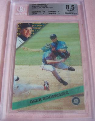 1994 Sportflics Rookie Traded set with Alex Rodriguez Rookie Card graded BGS 8.5