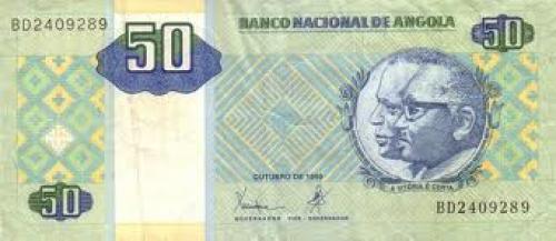 Banknote : Angola. Angola : 50 Kwanaza, 1999