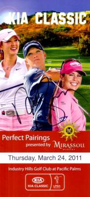 Natalie Gulbis autographed 2011 LPGA Kia Classic pairings guide