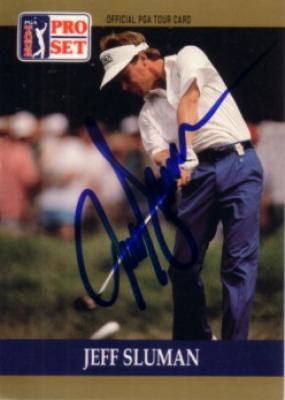 Jeff Sluman autographed 1990 Pro Set golf Rookie Card