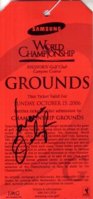 Lorena Ochoa autographed 2006 LPGA Samsung World Championship ticket