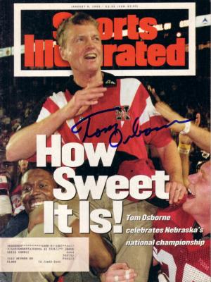 Tom Osborne autographed Nebraska Cornhuskers 1994 National Champions Sports Illustrated
