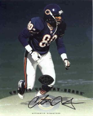 Curtis Conway certified autograph Chicago Bears 1997 Leaf 8x10 photo card