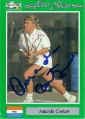 Amanda Coetzer autographed 1991 Netpro tennis Rookie Card