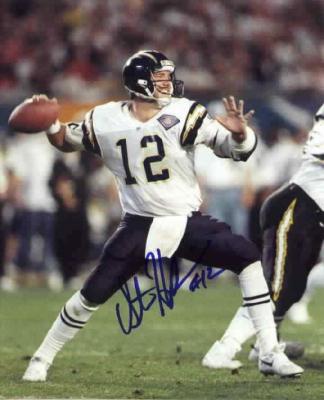 Stan Humphries autographed 8x10 San Diego Chargers photo