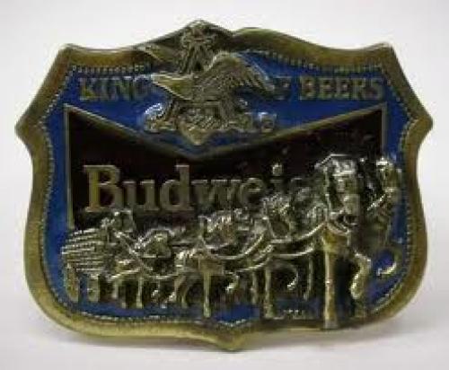 BUDWEISER KING OF BEERS belt buckle. circa 1984