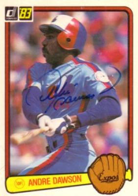 Andre Dawson autographed Montreal Expos 1983 Donruss card