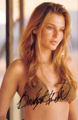 Bridget Hall autographed sexy full page magazine photo