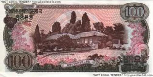 Banknotes;  North Korea; 100 Won; Year: 1978