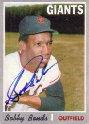 Bobby Bonds autographed San Francisco Giants 1970 Topps card