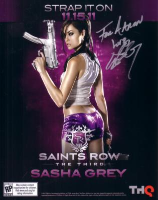 Sasha Grey autographed 8x10 promo photo (inscribed For Aaron or For Kathy)