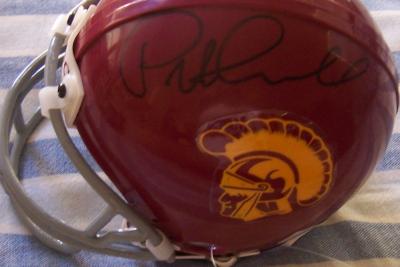 Pete Carroll autographed USC Trojans mini helmet