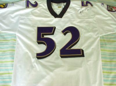 Ray Lewis autographed Baltimore Ravens authentic Reebok jersey