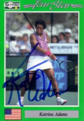 Katrina Adams autographed 1991 Netpro tennis card