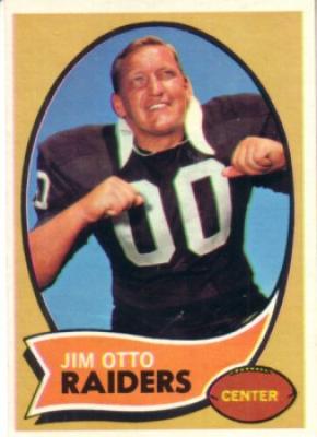 Jim Otto 1970 Topps card ExMt/NrMt