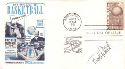 Bob Pettit autographed Basketball Hall of Fame First Day Cover