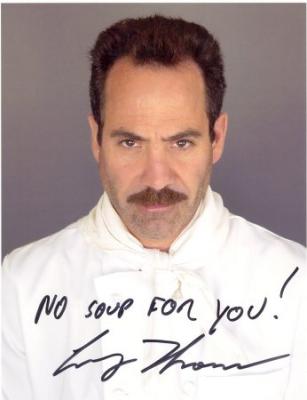 Larry Thomas autographed Seinfeld Soup Nazi 8x10 photo inscribed NO SOUP FOR YOU!