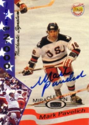 Mark Pavelich certified autograph 1980 Miracle on Ice Signature Rookies card