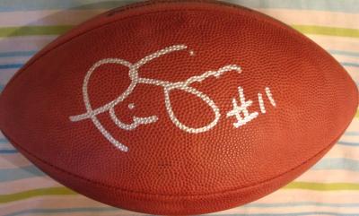 Phil Simms & Chris Simms autographed NFL game football