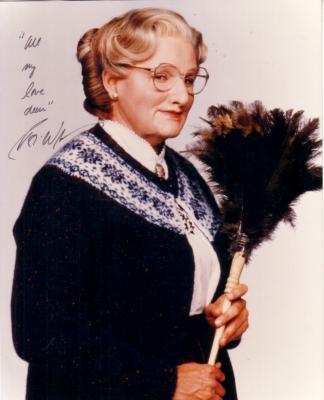 Robin Williams autographed Mrs. Doubtfire 8x10 photo inscribed