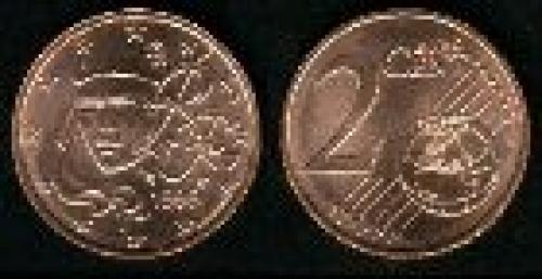 2 cents; Year: 1999-2007; (km 1283); Acero cubierto de cobre