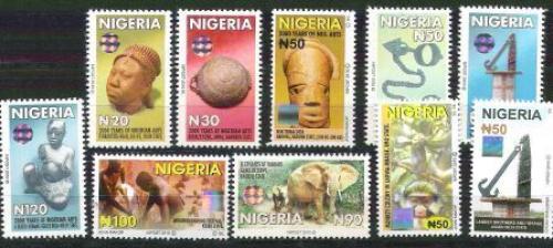 Nigerian Definitive/Hologram Stamps10v.