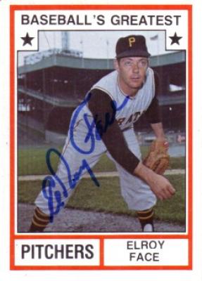 Elroy Face autographed Pittsburgh Pirates Baseball's Greatest Pitchers card