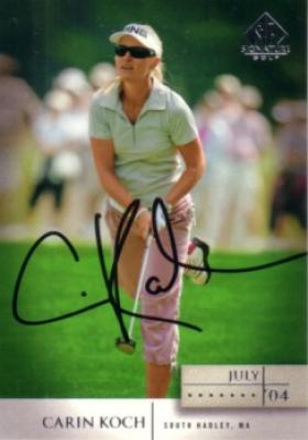 Carin Koch autographed 2004 SP Signature golf card