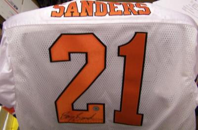 Barry Sanders autographed Oklahoma State Cowboys authentic jersey