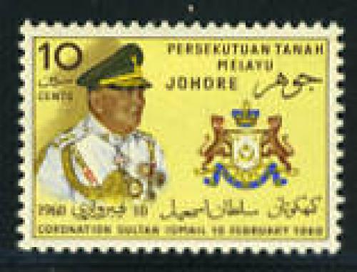 Johore, Coronation 1v; Year: 1960