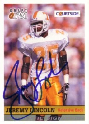 Jeremy Lincoln Tennessee certified autograph 1992 Courtside card