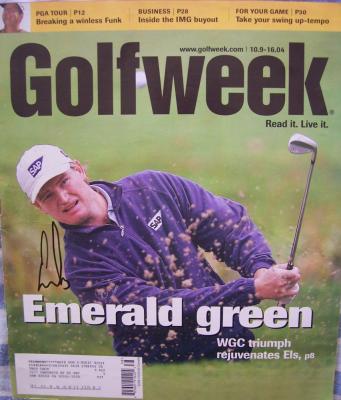 Ernie Els autographed 2004 Golfweek magazine