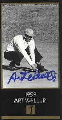 Art Wall autographed 1959 Masters Champion golf card